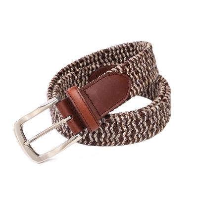 China Comfortable unisex fashion western cowhide and bonded leather handmade braided belt/straps for sale