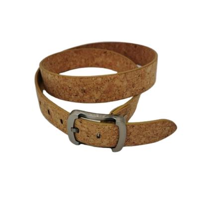 China New Design Cozy Comfortable 100% Natural Double Sided Cork Belt with Pin Buckle for sale