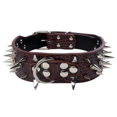 China Dogs PU Pet Collar Rivet Belt Horn Spike Dog Collar Pet Supplies Dog Chain for sale