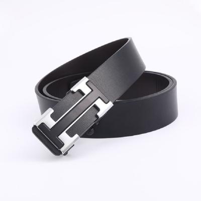 China Hot Sale Cowhide Mens Designer H Leather Belt Solid Color Cowhide Letter G Belt Buckle Designer Brand Belt for sale