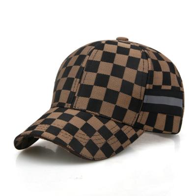 China COMMON Wholesale New Autumn and Winter Plaid Hat Men's Outdoor Sports Baseball Hat Leisure Sun Protection Trucker Windproof Hat for sale