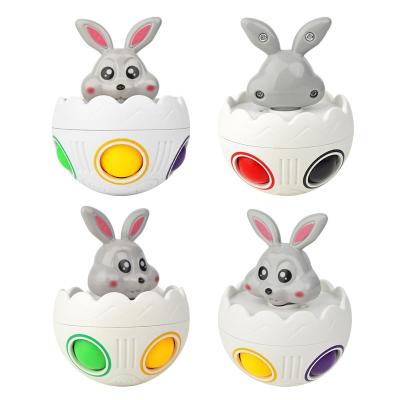 China Hot Sales Plastic Ester Bunny Egg Promotional Toys Small Stirring Person Funny Educational Toys for sale