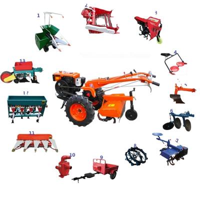 China 2wd Mini Tractor Hot Selling 2WD Tiller Walking Tractor Multifunctional Mini Agricultural Cultivators for sale