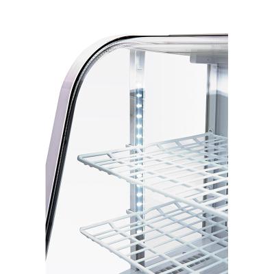 China Good Quality Eco - Friendly Commercial Curved Glass Cover Refrigerated Cake Showcase Chocolate Display Case for sale