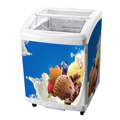 China Eco - Friendly Commercial Refrigerator Mini Chest Display Showcase Gelato Ice Cream Freezer for sale