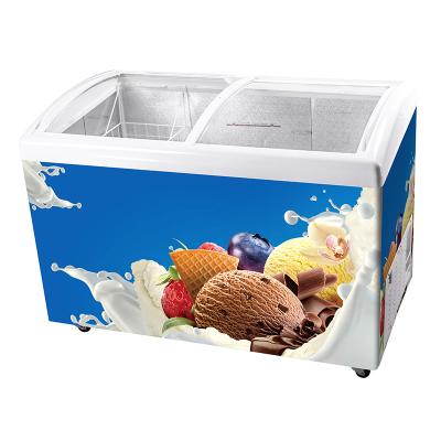 China 2020 New Design Eco-friendly Ice Cream Display Showcase Commercial Refrigerator Freezer for sale