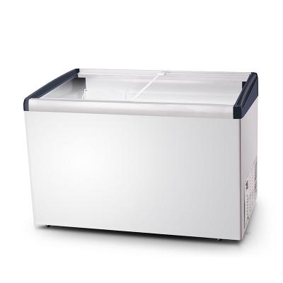 China Cooler 256L Single-temperature Chest Commercial Ice Cream Box Ice Cream Display Showcase Freezer for sale