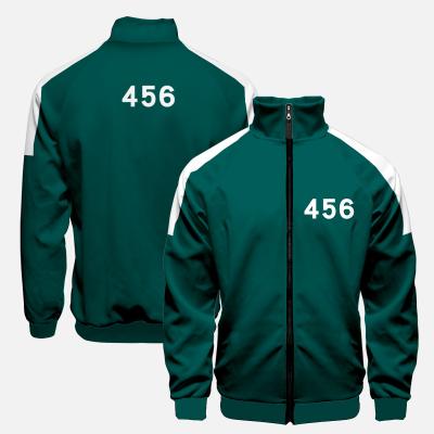 China Main character of 2021 Korean game squid jacket men's breathable jacket the same sportswear plus size 456 001 067 218 Autumn Sweater Suit national for sale