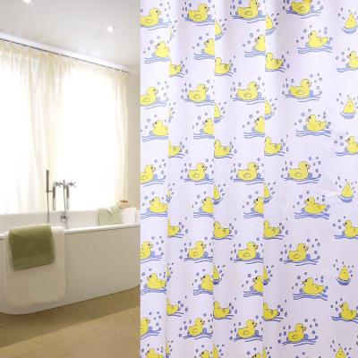 China Best Selling Viable Hanging Curtain Simple Thickening Graffiti Flower Shower Curtain Toilet Waterproof Fabric for sale