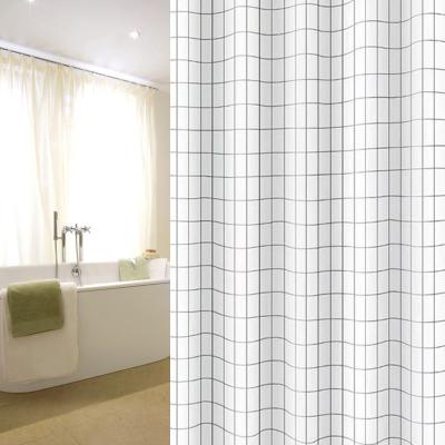 China Durable Custom Bath Shower Curtain Shower Curtains Thickened Waterproof Bathroom Divider Curtain Single Hole Free for sale