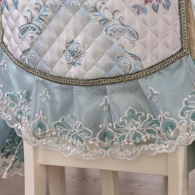 China Wipeable Customization Wholesale European Lace Table Cloth Chair And Table Cloth Covers Set Non Slip Elegant for sale