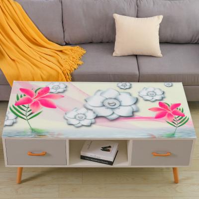 China Best Selling Waterproof PVC Tablecloth PVC Printing Tea Silver Soft Glass Table Cover Waterproof And Oil Proof No Shrink for sale