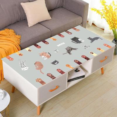 China High Quality Waterproof PVC Printing Table Covers Tea Happy Rectangular Soft Glass Crystal Standing Table Covers Oil Proof for sale