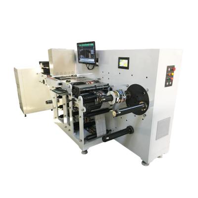 China 350mm functional good quality label camera automatic sticker inspection machine for label with slot rewind for sale