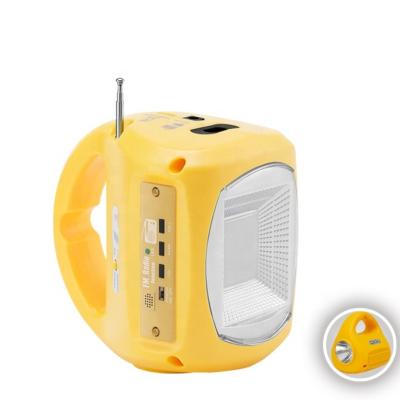 China Camping solar smd led light search emergency light torch with fm radio for sale