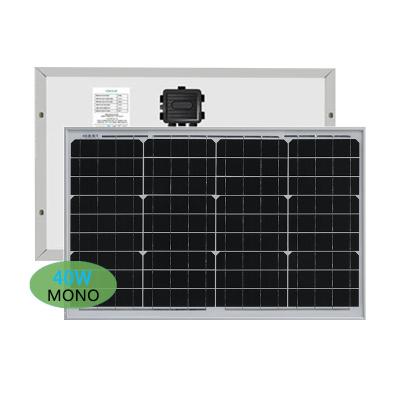 China Solar Power System Spot single crystal solar photovoltaic panel home power generation device 40 watt solar power generation panel for sale