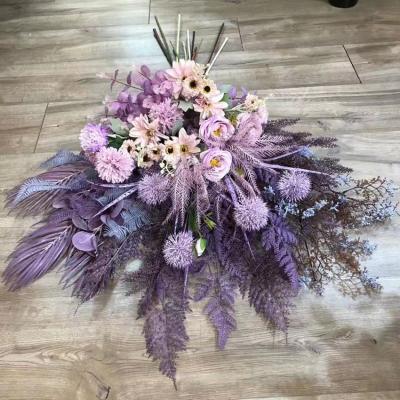 China Convieniently Wedding Artificial Flowers Fancy Purple Touch Real Touch Flowers For Wedding Arch Home Decoration for sale