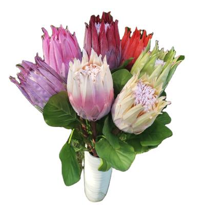 China Convieniently Cheap Factory Wholesale Hot Selling Floating Imperial Flower King Protea Layout Artificial Flower Home Decoration for sale