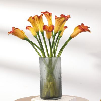 China Wholesale Artificial Lily Decorative Flower Tropical Conveniently Calla Lily Bulk Artificial Lily PU for sale