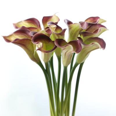 China Convieniently Plant Artificial Flower PU Wholesale Zantedeschia For Home Decoration Wedding Arch Backdrop Flower Arrangement for sale