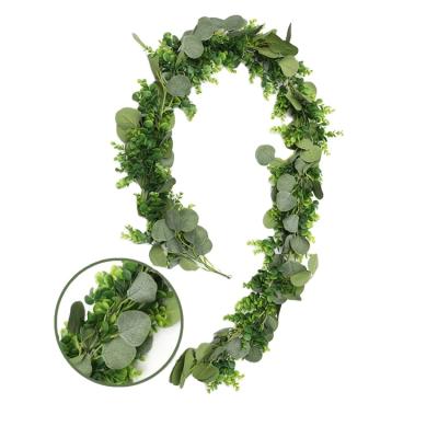 China Convieniently Eucalyptus Vine Garland Leaf Greenery Leaf Greenery Twine Wine Vine Enwine DIY Wedding Arch Backdrop Arrangements Hom for sale