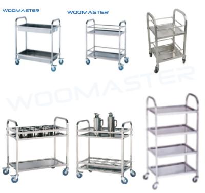 China Commercial Kitchen Different Size SS Multifunctional Kitchen Hotel Collected Cart for sale