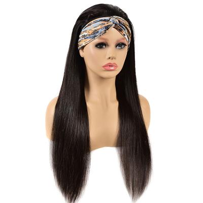 China Wholesale Silky Straight Wig Silky Straight Wave Hair Wigs Headband None Lace Wigs Brazilian Hair For Women for sale