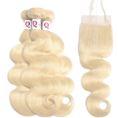 China Natural Wave 2X6 5X5 Bundle Hair With 613 Hd Free Frontal Closure Lace Closure Cheap Blonde Hair With 360 Closure Bundle And Bundle for sale