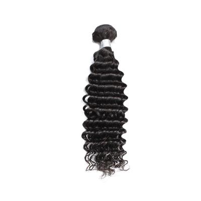 China Natural Wave Deepwave Fuxin 10A 8-30 Inches Black Deep Wave Hair Bundles 613 Virgin Brazilian Deep Wave Hair Natural Hair Weave Bundles for sale