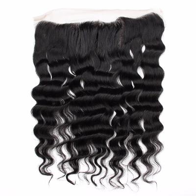 China Transparent Deepwave Fuxin 4*4 5*5 13*4 13*6 Hd Lace Closure Hair Swiss 100% Natural Deep Curly Virgin Hair Headbands Lace Closure for sale