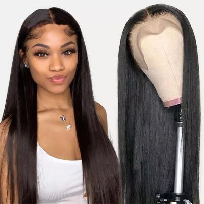 China 100% Lace Frontal Wig 150% 180% 220% Density Wave Hd Selling Lace Front Human Hair Wig Silky Straight Top Lace Front Wig for sale