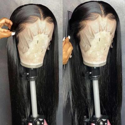 China Silky Straight Wave Hd Lace Wig, Transparent Hd Full Swiss Lace Wig, Cuticle Aligned Raw Brazilian Hair Hd Lace Frontal Wig for sale