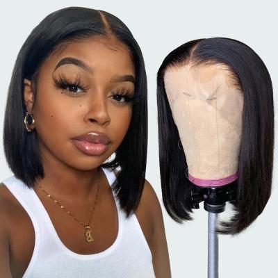 China Silky Straight Wave Glueless Bob Wigs Lace Front Pixie Peruvian Short Full Lace Bob Wigs Curly Hd Lace Bob Virgin Human Hair Hd Frontal Wigs for sale