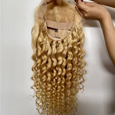 China Silky Straight Wave Glueless Full Lace Cuticle Lined Blonde Virgin Remy Human Hair Wig 360 Cheap 24 Inches Afro Curly Weve Natural Wig Suppliers for sale