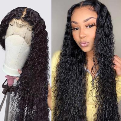 China Brazilian Hair Hd Deep Wave Lace 360 ​​Waves Hair Wigs Headband Natural Hairline Front Lace Wigs 30 Inch Water Wave for sale