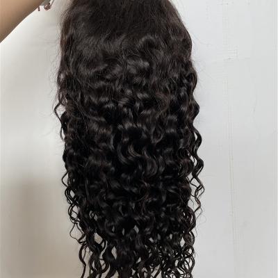 China Full 4X4 Glueless Deep Wave Hair 100% Lace Wigs Lace Front Wigs Short Curly For Sale Wet Curls Malaysian Brazilian Hair Long for sale