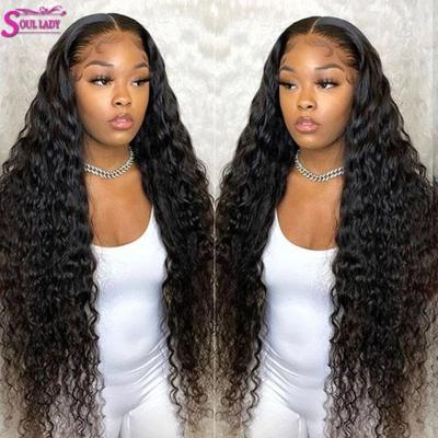 China Deep Wave Front Human Hair Wigs 4x4 5x5 Full Wave Lace Front Human Hair Wigs 13x4 Transparent Lace Front Human Hair Wigs 13x4 for sale