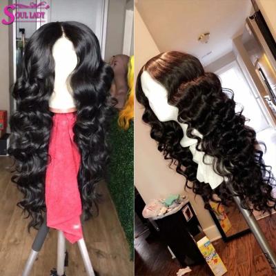 China Loose Wave Deep Wave 30 Inches Lace Front Human Hair Wigs For Women 13x4 Lace Front Wigs Peruvian Transparent Preplucked 5x5 4x4 Closure Wig for sale