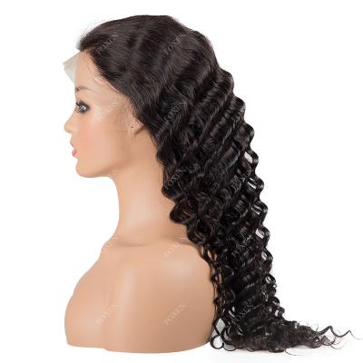 China 10A Grade 10A Preplucked Real Cuticle Aligned Hair 30 Inch Cuticle Aligned Hair Transparent Loose Wave Deep Wave 13X6 Lace Front Wig Brazilian for sale