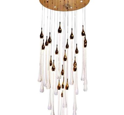 China Modern Low price wholesale mall hall crystal pendant lights home decorative rotating stair chandelier for sale