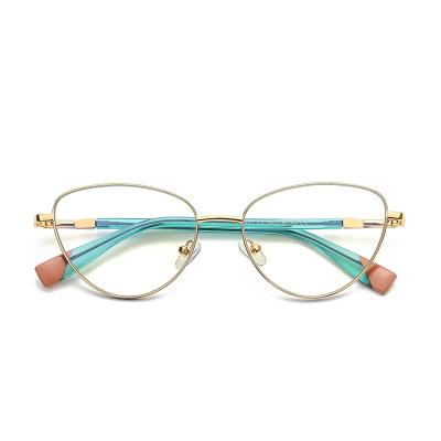 China 2022 New Design Fashionable Metal Optical Frames Latest Design Spectacle Luxury Eyewear Frames Anti Blue Light Women's Fashion for sale