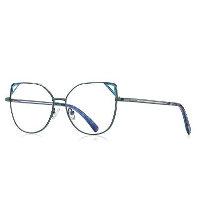 China Cat Eye Computer Eyeglasses Women Blue Light Blocking Glasses Optical Frame 2022 New Style Fashionable Metal Frames Vintage Eye Wear for sale