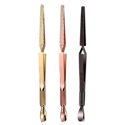 China Wholesale Customize Nail Art Crystal Tips Clip Tweezers For Nail Form Clip On Finger 18.2CM for sale