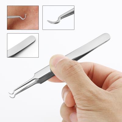 China Regular Portable Stainless Steel 6 in 1 Acne Blackhead Remover Tweezers Set for Face Nose Skin with PU Leather Case for sale