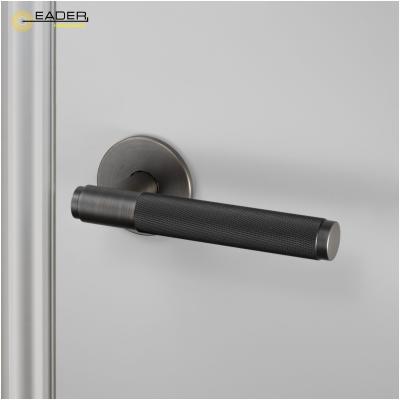 China Modern Black Hot Selling Design Best Single Brass Door Handle EADER Brass High Quality Door Lock for sale