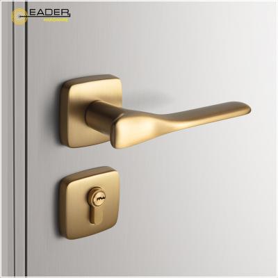 China Modern EADER GIVE MOUNTAIN ROCK villa pure copper interior door lock simple design high quality door handle for sale