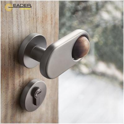 China Modern EADER Star Walnut Designer Door Handle High Level Simple Zinc Alloy Door Handle Lock for sale