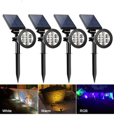 China 2021 Garden Outdoor Waterproof Garden Adjust Solar Led Landscape Spotlight With Solar Powered Panel for sale