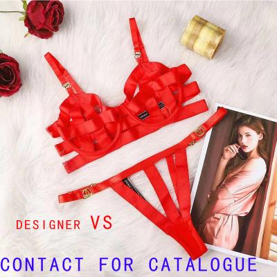 China Polyester / Cotton VS Designer Women Bra And Panties Sets Breathable Sexy Bra And Panties Female Underwear Set Womens Sexy Underwear Set for sale