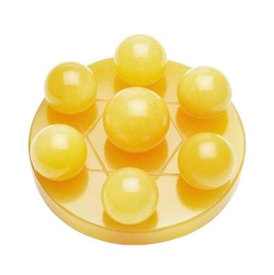 China China yellow jade pi xiu ingot crystal ball set seven star row office porch decoration for sale